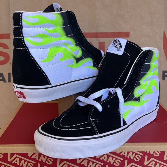 Vans Sk8-Hi Flame Black/True White Men’s sneakers - Picture 9 of 16